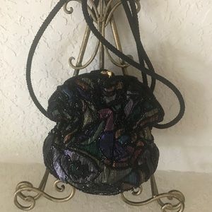 Gorgeous Neiman Marcus Bead Crossbody Evening Bag